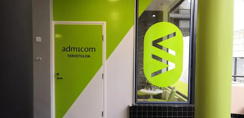 Toimitilateippaus, mainosteippaukset toimistolle