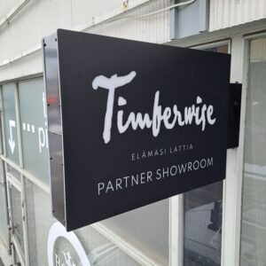 Timberwise valokyltti, kisällinkyltti